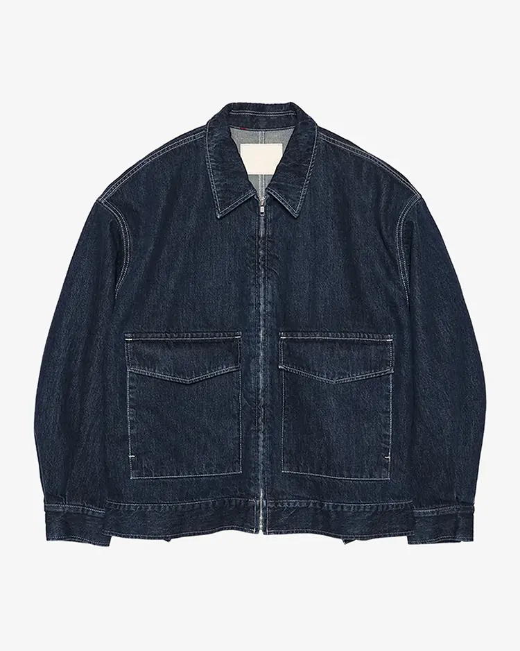 Graphpaper (MEN) / Selvage Denim Zip Jacket / INDIGO DARK FADE