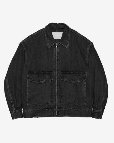 Graphpaper (MEN) / Selvage Denim Zip Jacket / BLACK DARK FADE
