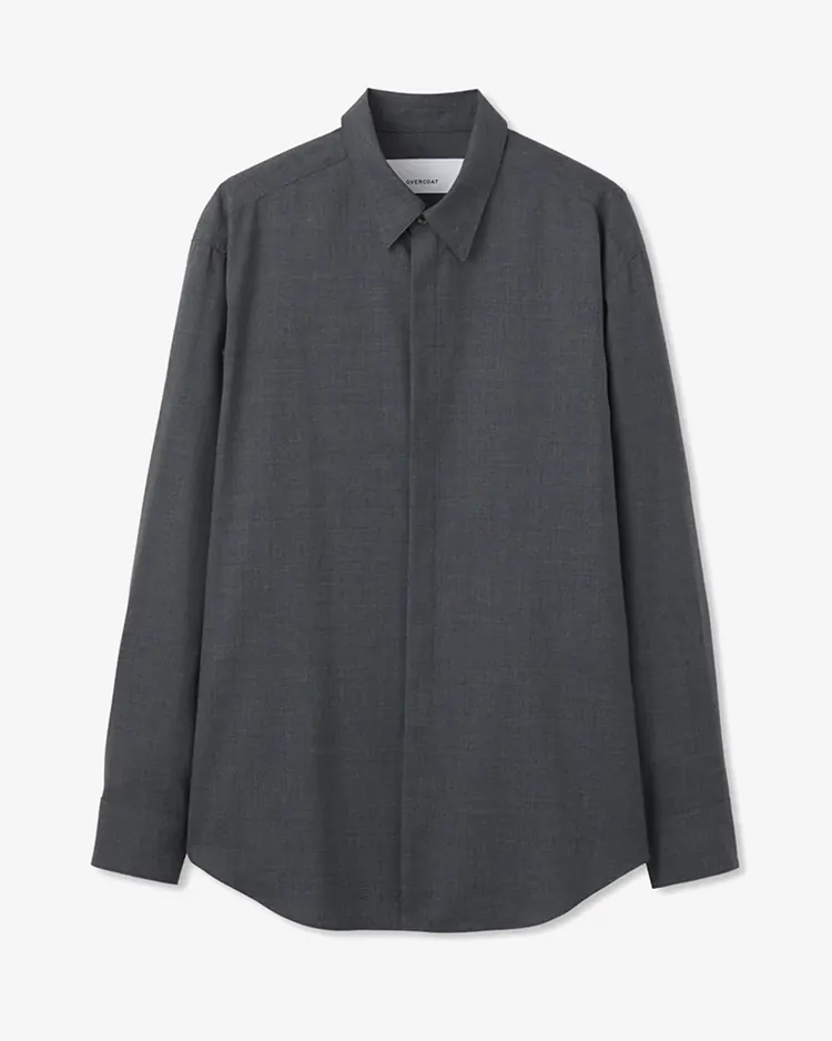 OVERCOAT / WOOL SHIRT / HEATHER GRAY