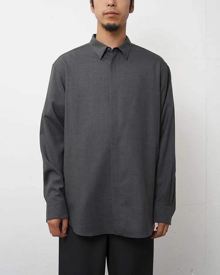 OVERCOAT / WOOL SHIRT / HEATHER GRAY