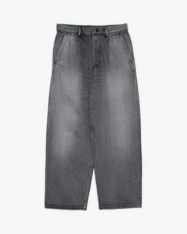 Graphpaper (MEN) / Selvage Denim Two Tuck Pants / BLACK LIGHT FADE