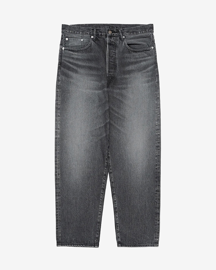 Graphpaper (MEN) / Selvage Denim Five Pocket Tapered Pants / BLACK LIGHT FADE