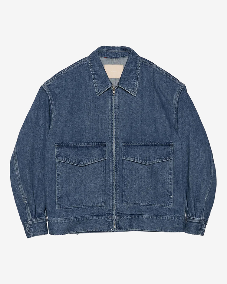 Graphpaper (MEN) / Selvage Denim Zip Jacket / INDIGO LIGHT FADE
