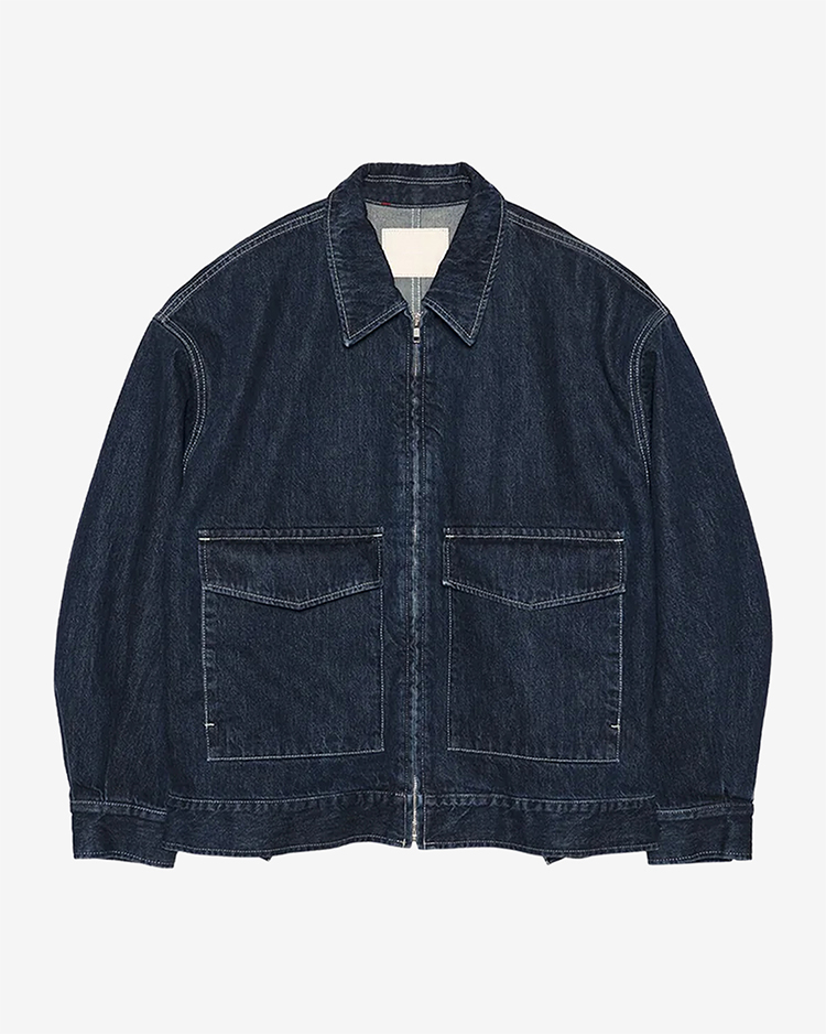 Graphpaper (WOMEN) / Selvage Denim Zip Jacket / INDIGO DARK FADE