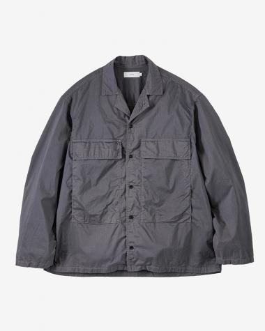  / Garment Dyed Typewriter Fatigue Shirt / C.GRAY