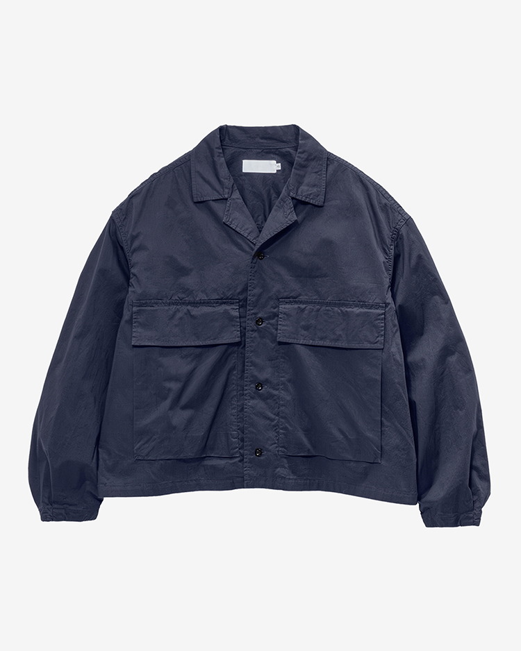 Graphpaper (WOMEN) / Garment Dyed Typewriter Fatigue Shirt / NAVY