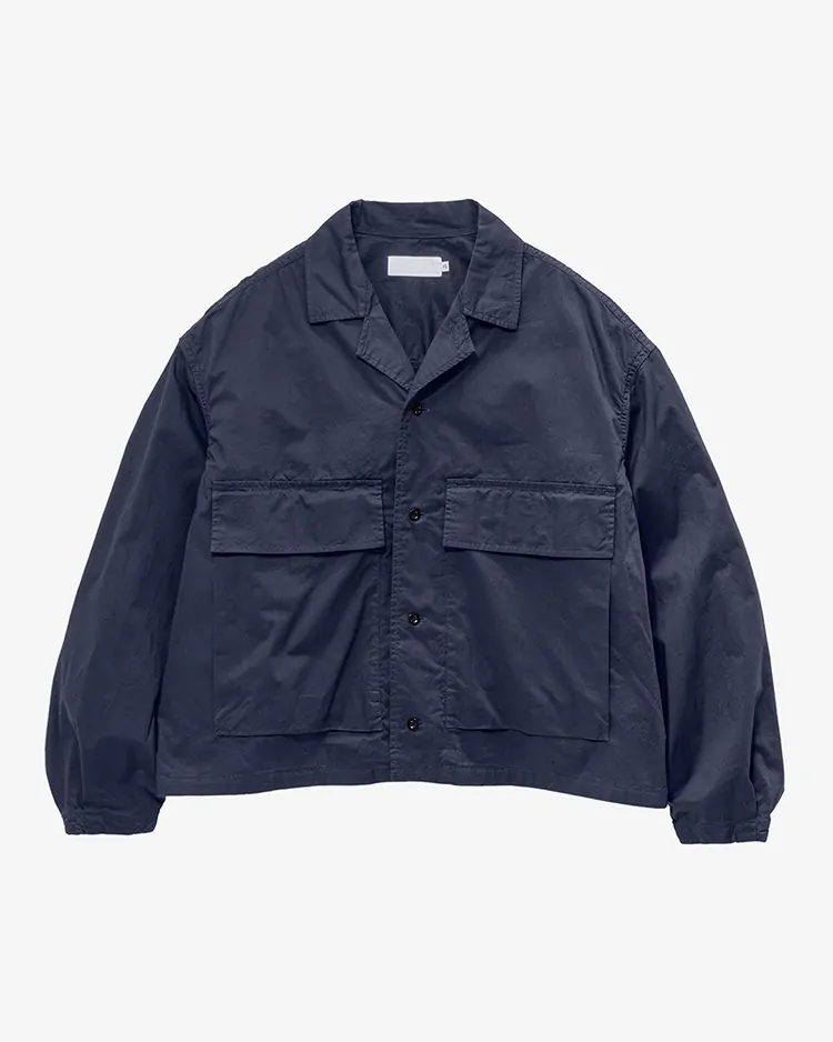 Graphpaper (WOMEN) / Garment Dyed Typewriter Fatigue Shirt / NAVY