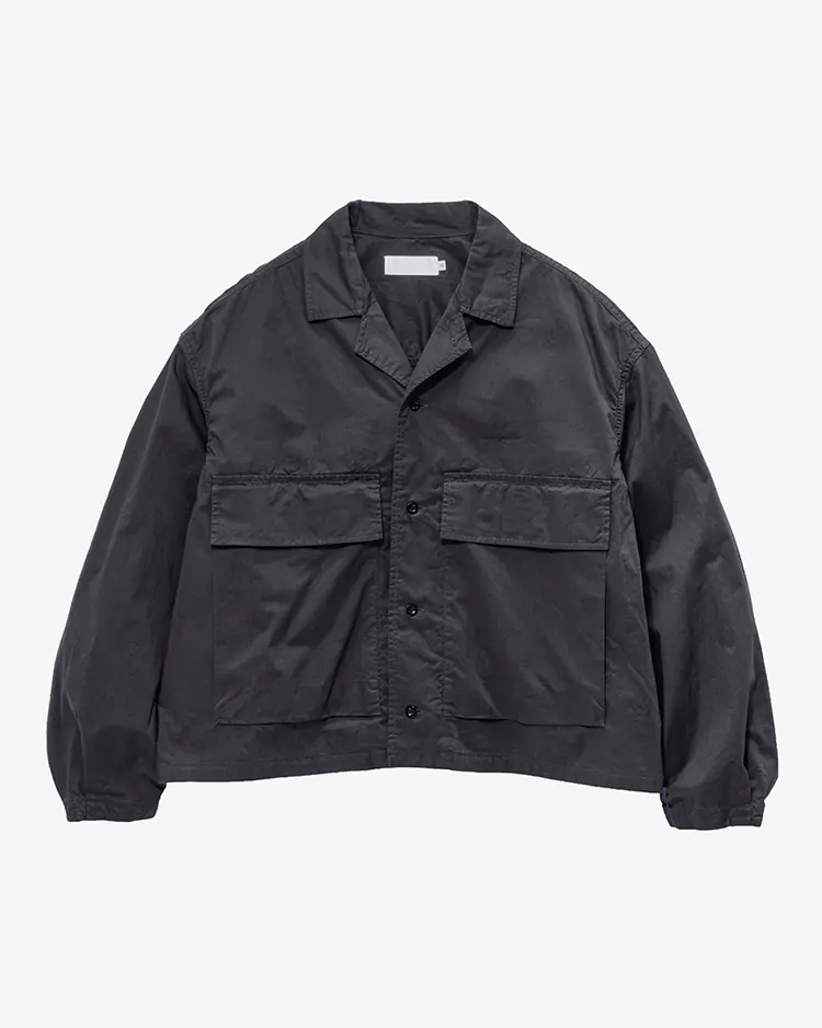Graphpaper (WOMEN) / Garment Dyed Typewriter Fatigue Shirt / BLACK