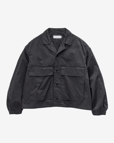  / Garment Dyed Typewriter Fatigue Shirt / BLACK
