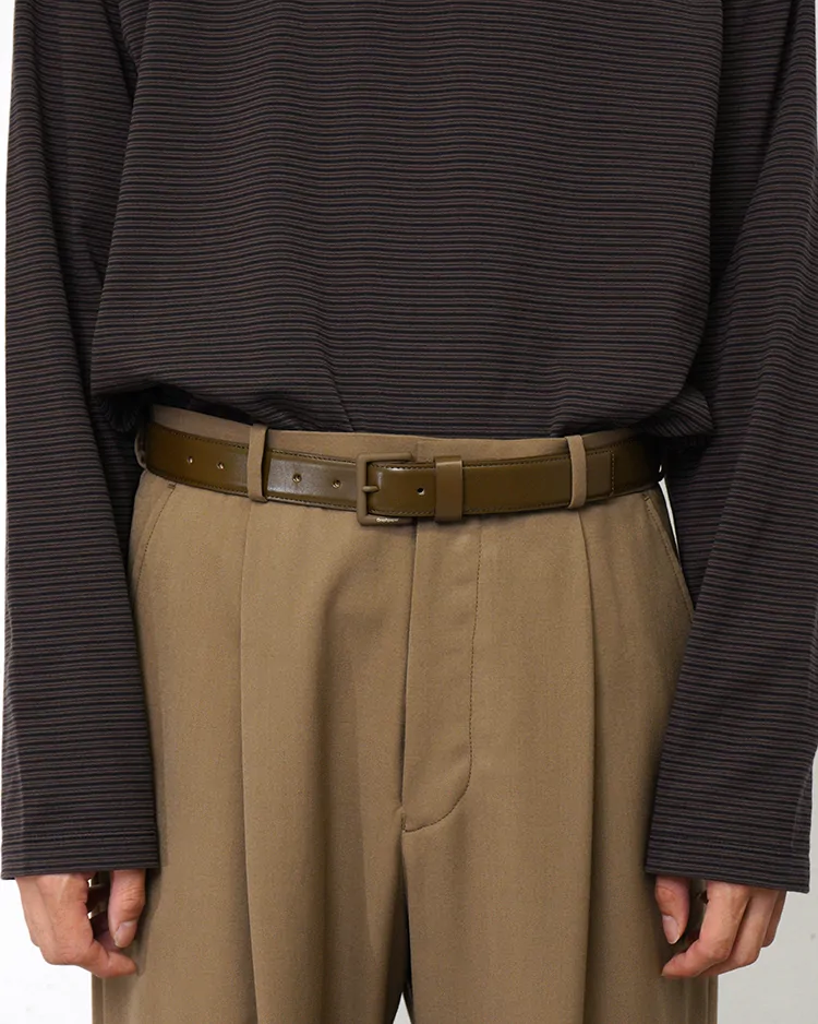 Graphpaper (MEN) / Graphpaper Pin Buckle Leather Belt / BROWN