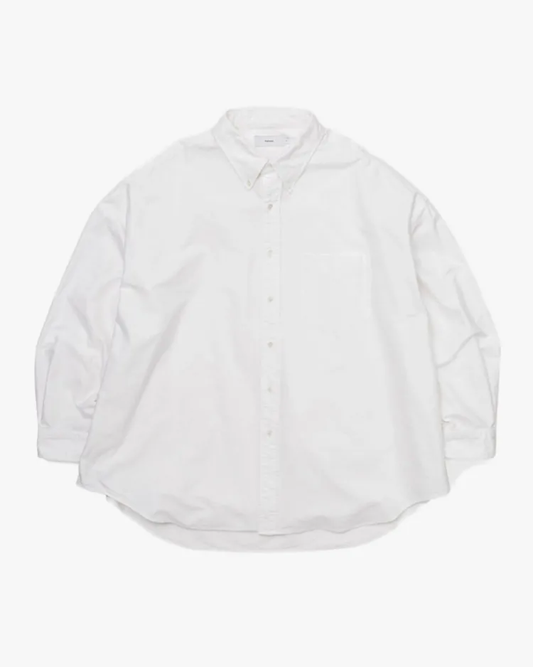 Graphpaper (MEN) / Oxford L/S Oversized B.D Shirt / WHITE