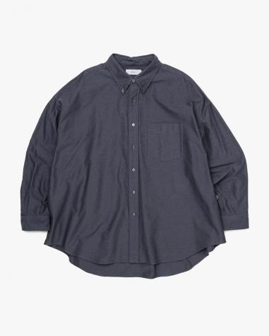  / Oxford L/S Oversized B.D Shirt / GRAY