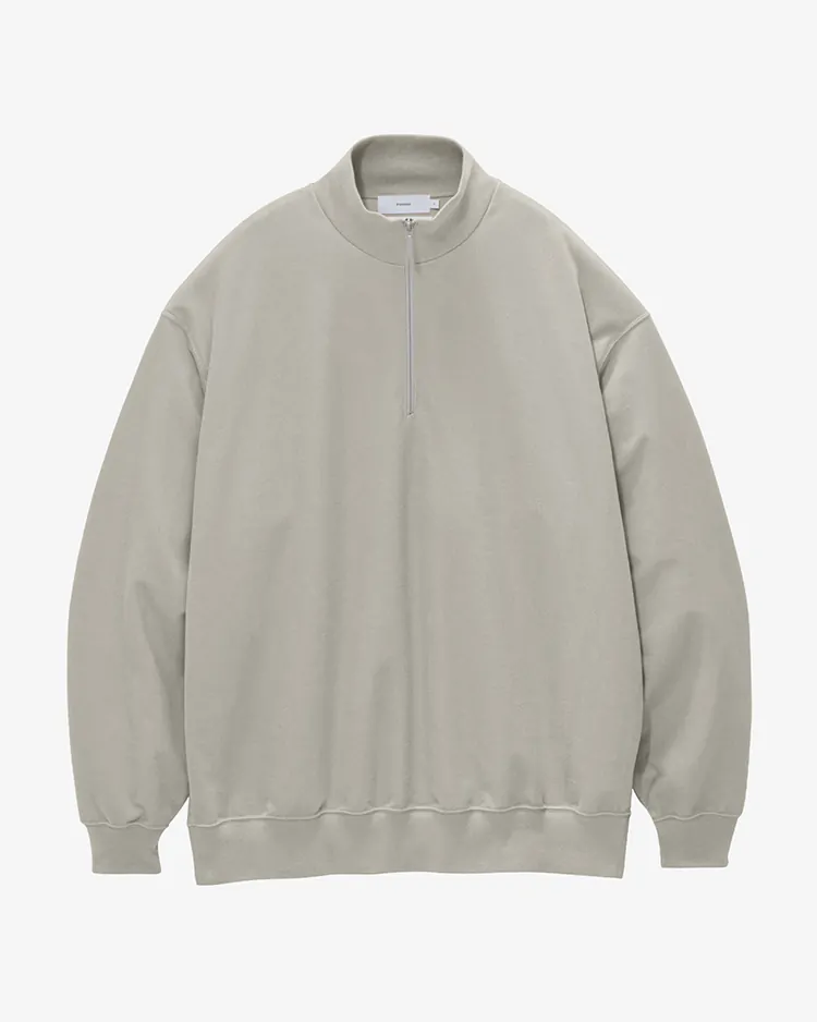 Graphpaper (MEN) / Pique Velour Jersey Half Zip Sweatshirt  / ASH