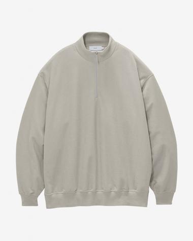 / Pique Velour Jersey Half Zip Sweatshirt  / ASH