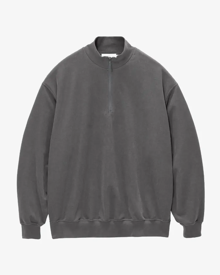 Graphpaper (MEN) / Pique Velour Jersey Half Zip Sweatshirt  / STONE GRAY