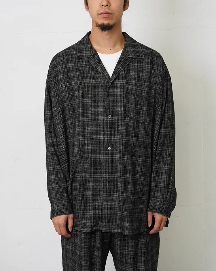 Graphpaper (MEN) / Extra Fine Wool Lawn L/S Sleeping Shirt / CHECK