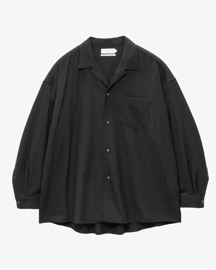 Graphpaper (MEN) / Extra Fine Wool Lawn L/S Sleeping Shirt / BLACK