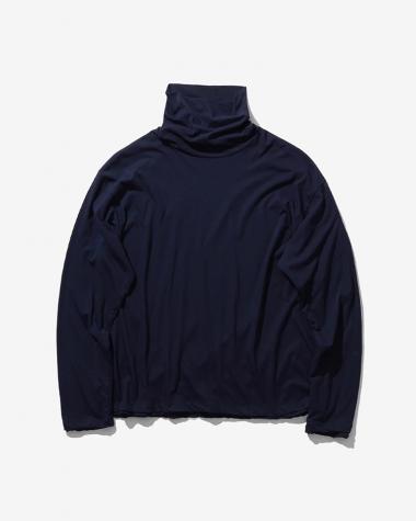  / FRESCA LAYERED TURTLE NECK PULLOVER / NAVY