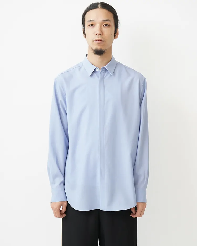 OVERCOAT / WOOL SHIRT / LT.BLUE