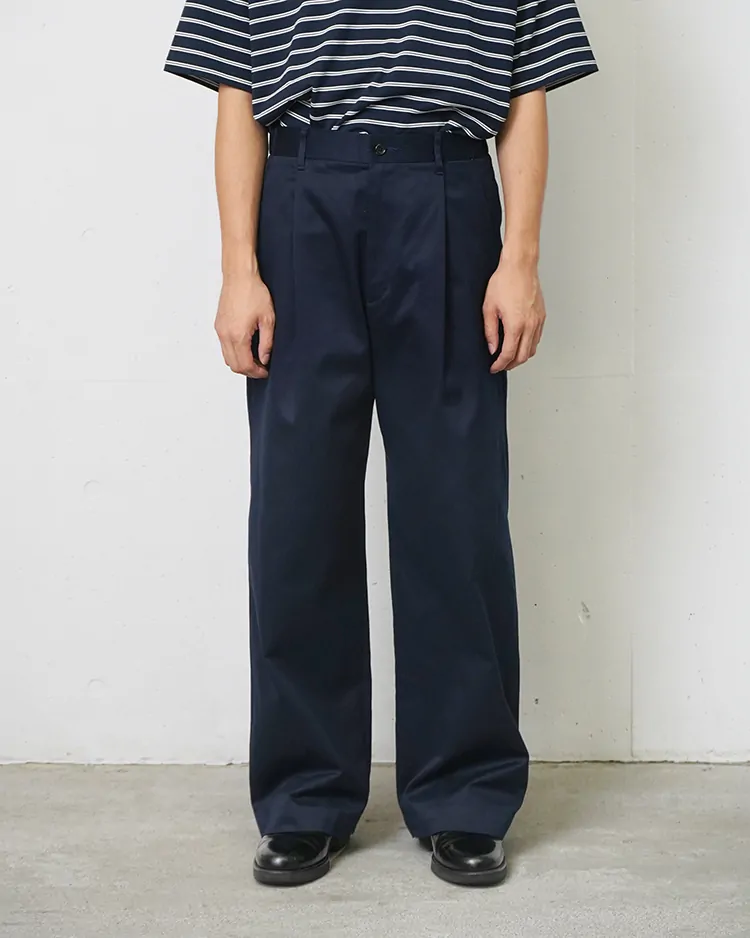 Graphpaper (MEN) / Westpoint Chino Wide Straight Trousers / NAVY