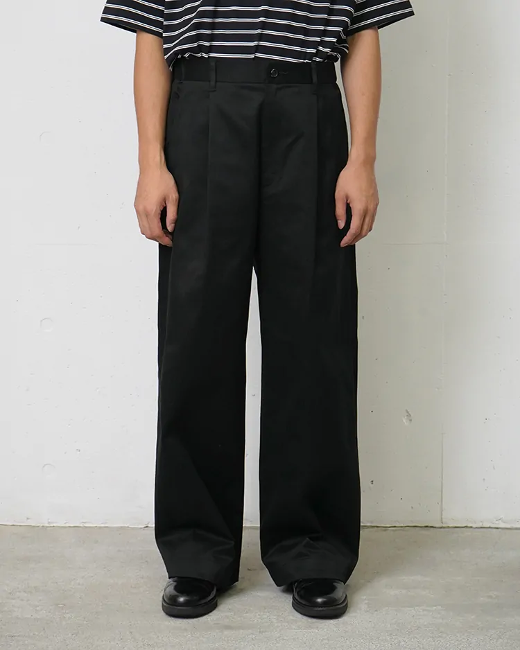 Graphpaper (MEN) / Westpoint Chino Wide Straight Trousers / BLACK