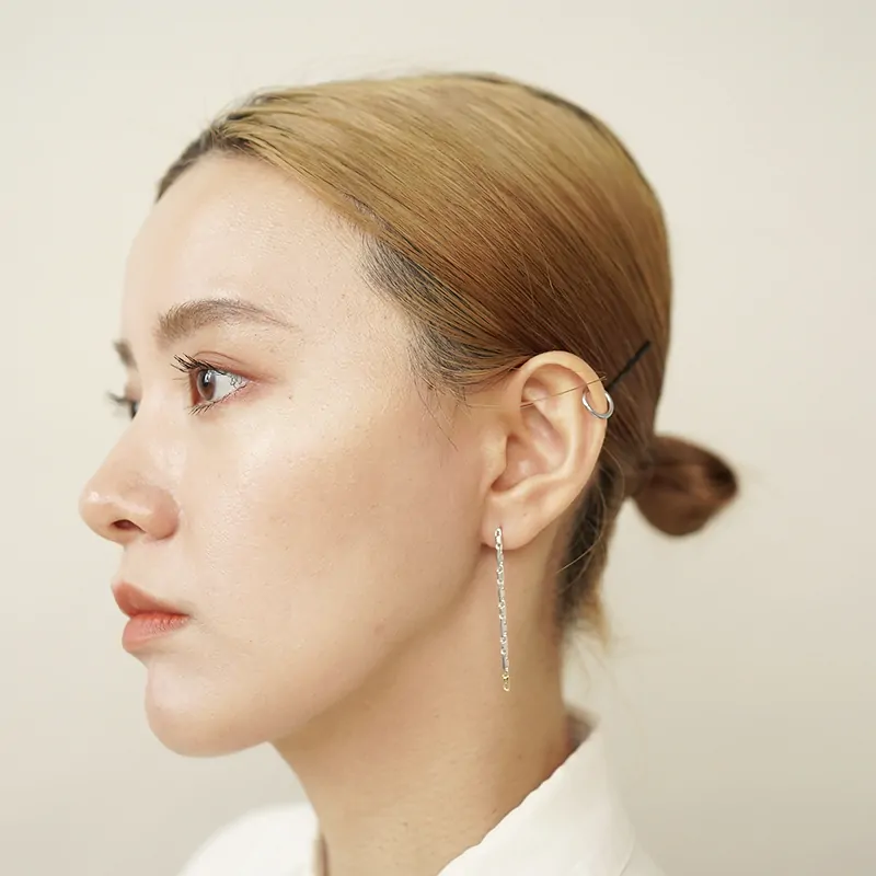Garden of eden / Heshe Chain Drop Earrings(22AW048)