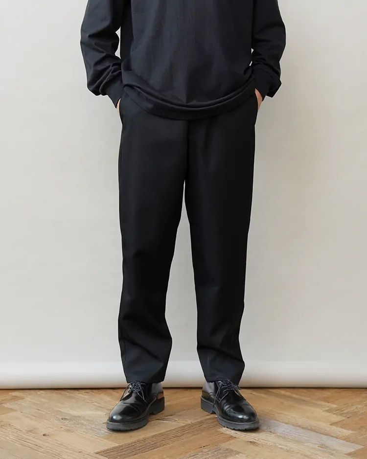Graphpaper (MEN) / Scale Off Wool Chef Pants / NAVY