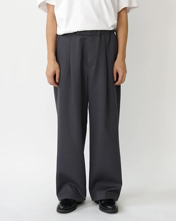 Graphpaper (MEN) / Scale Off Wool Wide Chef Pants / C.GRAY