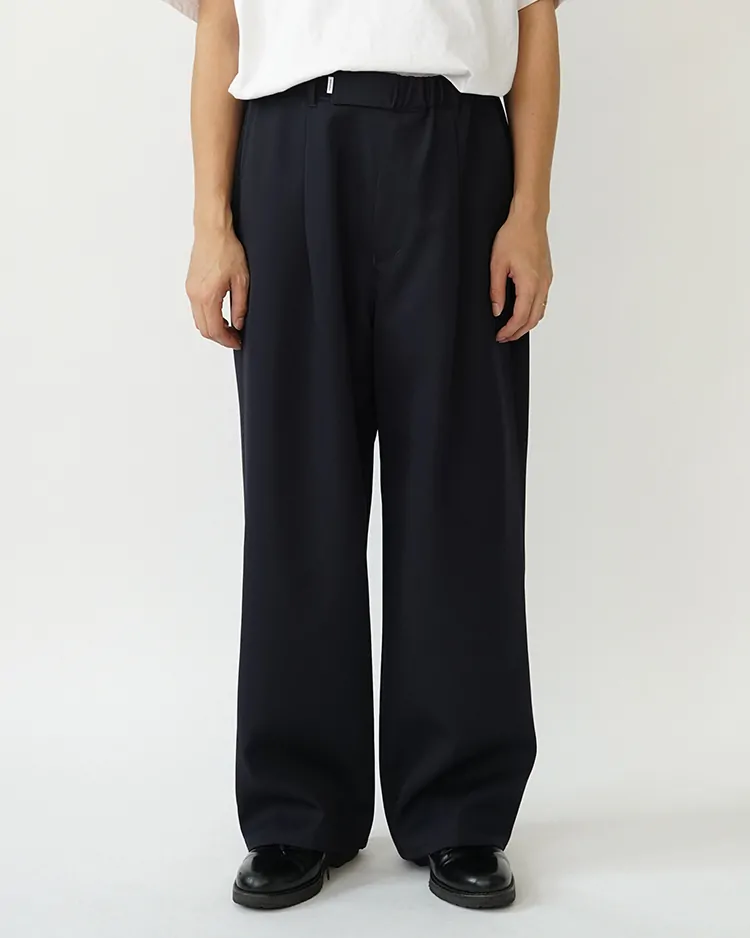Graphpaper (MEN) / Scale Off Wool Wide Chef Pants / NAVY