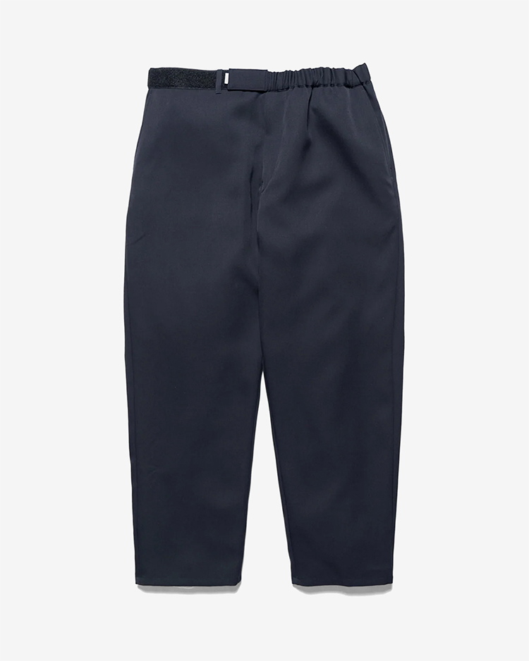 Graphpaper (MEN) / Scale Off Wool Wide Tapered Chef Pants / NAVY