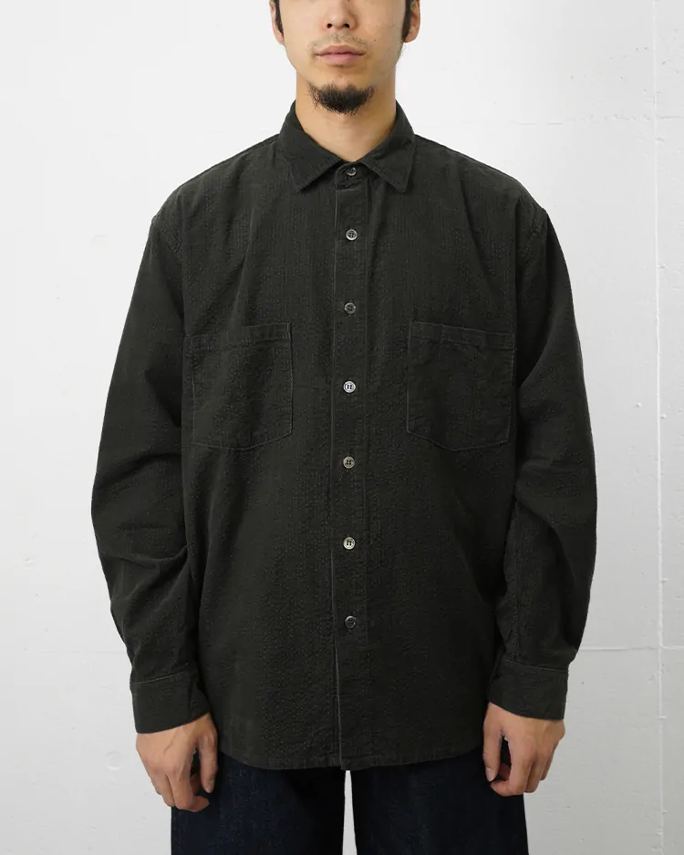 Dice&Dice / RIPPLE CORDUROY UTILITY SHIRT / BROWN