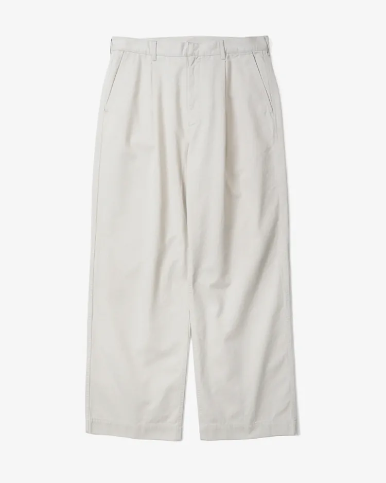 Dice&Dice / ONE-TUCK CHINO TROUSERS / IVORY