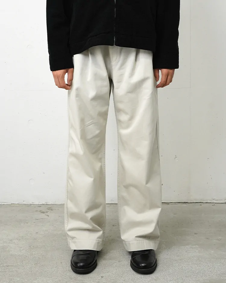 Dice&Dice / ONE-TUCK CHINO TROUSERS / IVORY