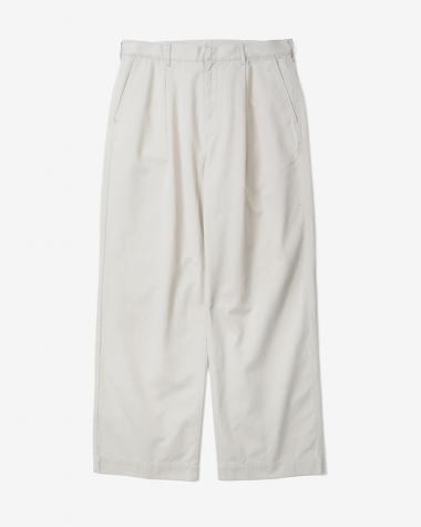  / ONE-TUCK CHINO TROUSERS / IVORY