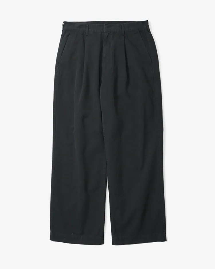 Dice&Dice / ONE-TUCK CHINO TROUSERS / BLACK