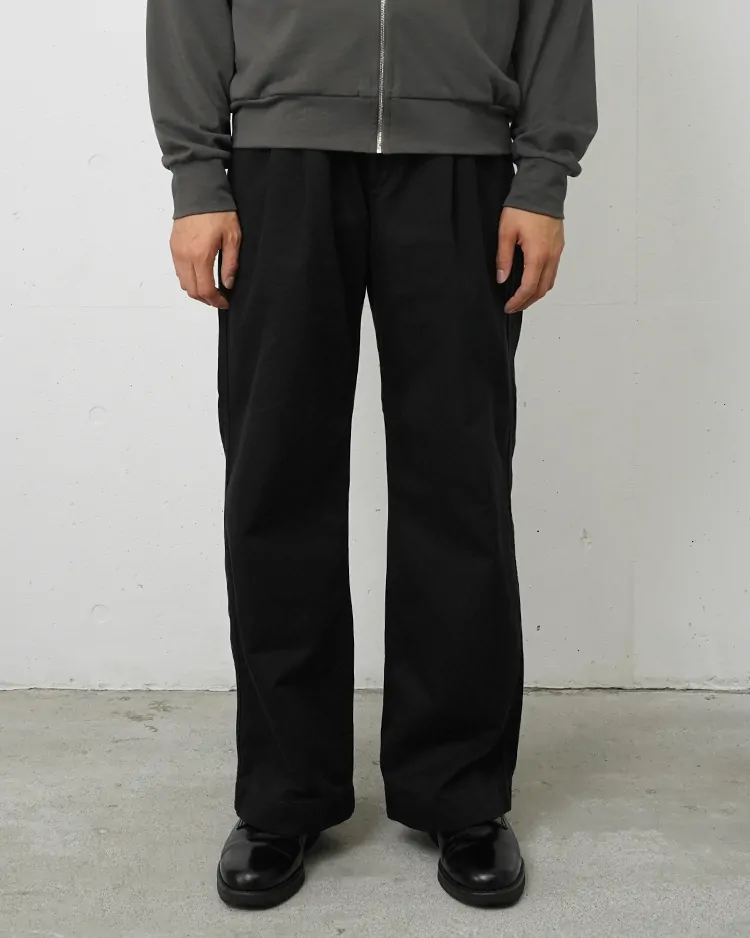 Dice&Dice / ONE-TUCK CHINO TROUSERS / BLACK