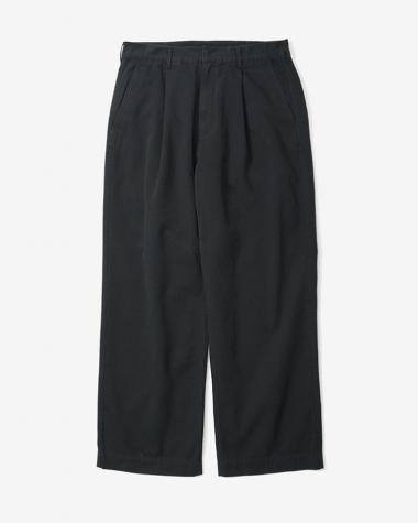  / ONE-TUCK CHINO TROUSERS / BLACK