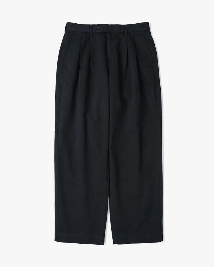 Dice&Dice / TWO-TUCK CHINO TROUSERS / NAVY		