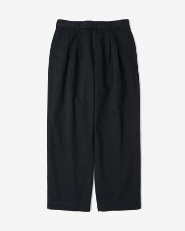  / TWO-TUCK CHINO TROUSERS / NAVY		