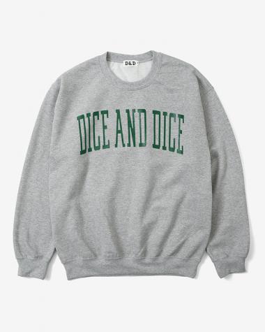  / D&D VARSITY LOGO CREW  SWEAT / GREY