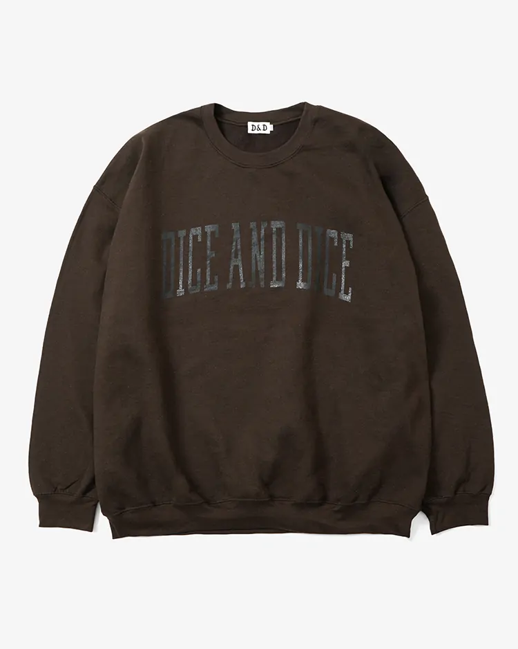 D&D (Souvenir items) / D&D VARSITY LOGO CREW  SWEAT / BROWN		