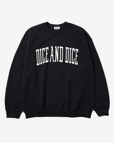  / D&D VARSITY LOGO CREW  SWEAT / BLACK