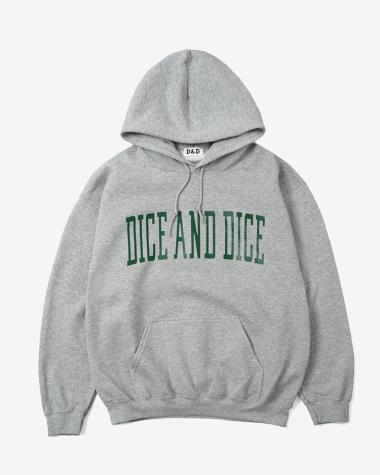  / D&D VARSITY LOGO HOODIE / GREY