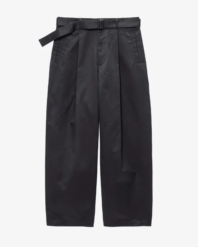Graphpaper (MEN) / Dry Westpoint Barrel-Fit Belted Pants / BLACK