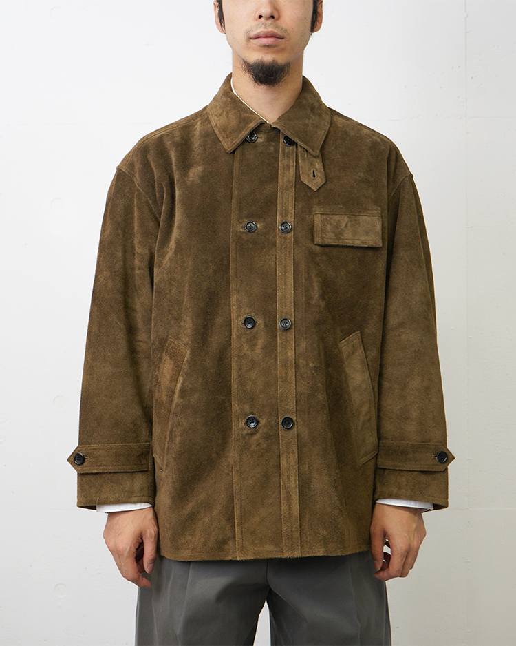 Graphpaper (MEN) / Hairy Suede Corbusier Jacket / BROWN