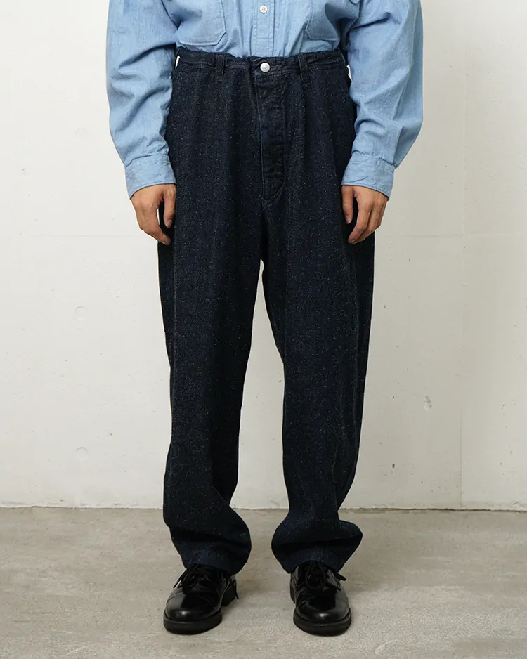 SANMONT / Cotton Silk Denim Work Pants / INDIGO