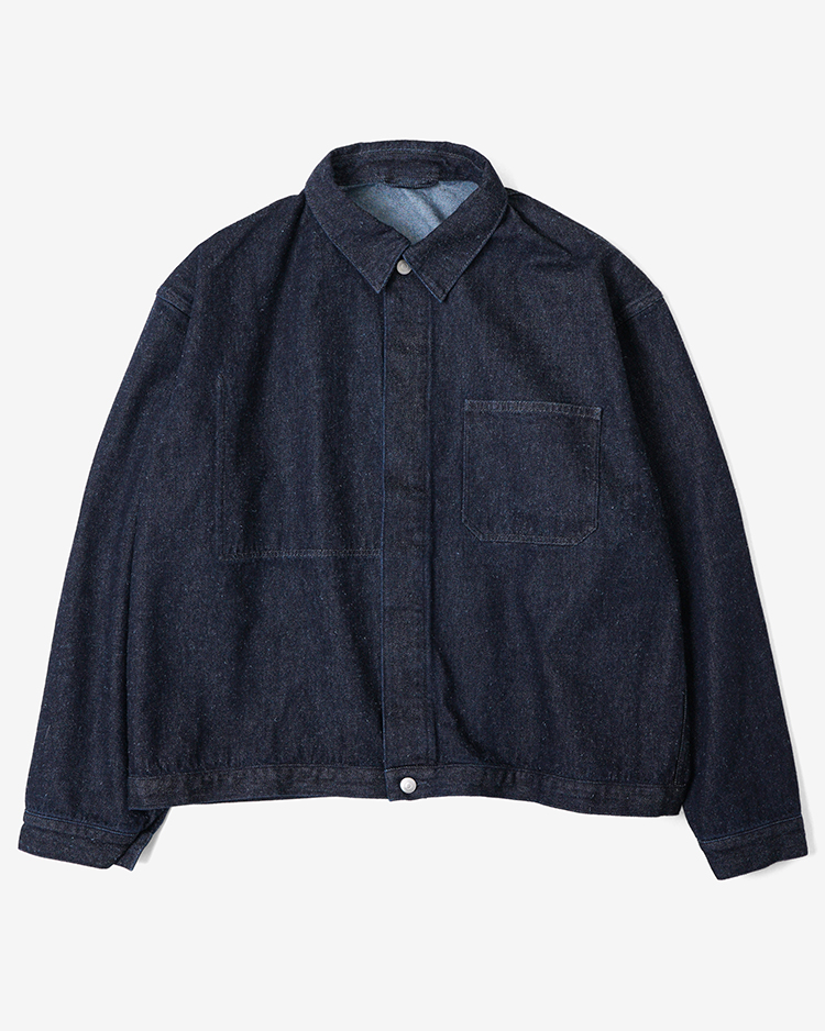 SANMONT / Cotton Silk Denim Work Jacket / INDIGO