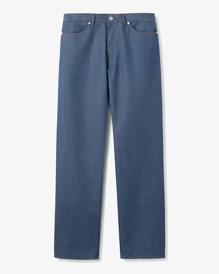 OVERCOAT / Wool Denim Pant / BLUE