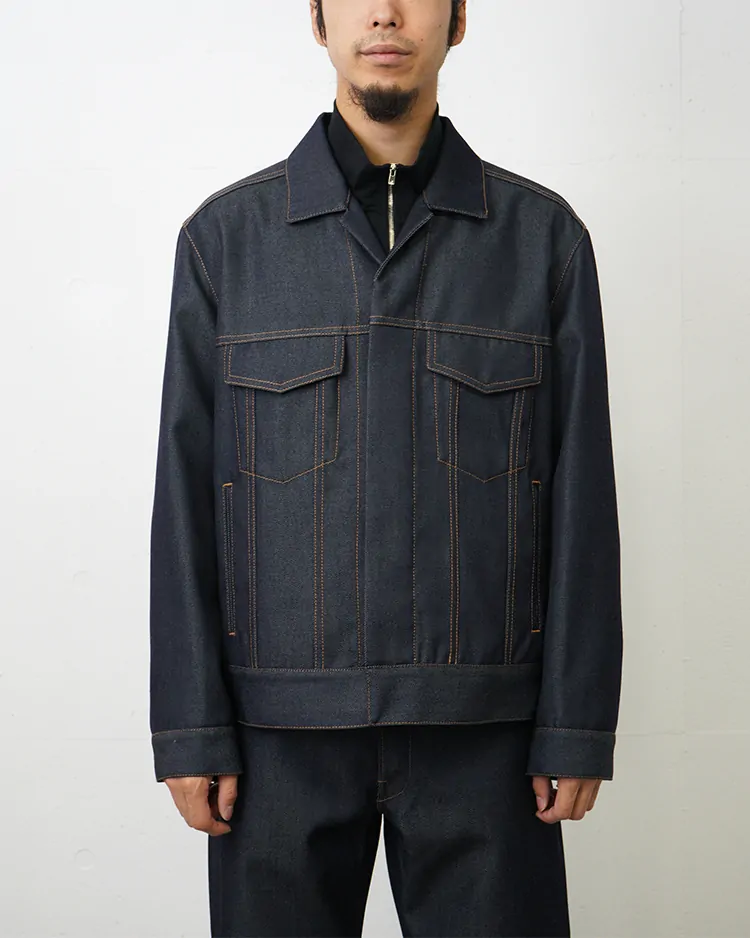 OVERCOAT / Wool Denim Jacket / INDIGO