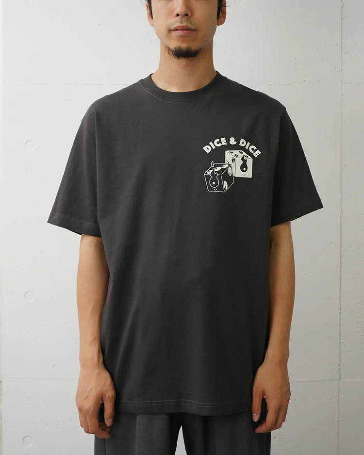 D&D (Souvenir items) / D&D BAKU DICE ADDRESS TEE / SUMI BLACK